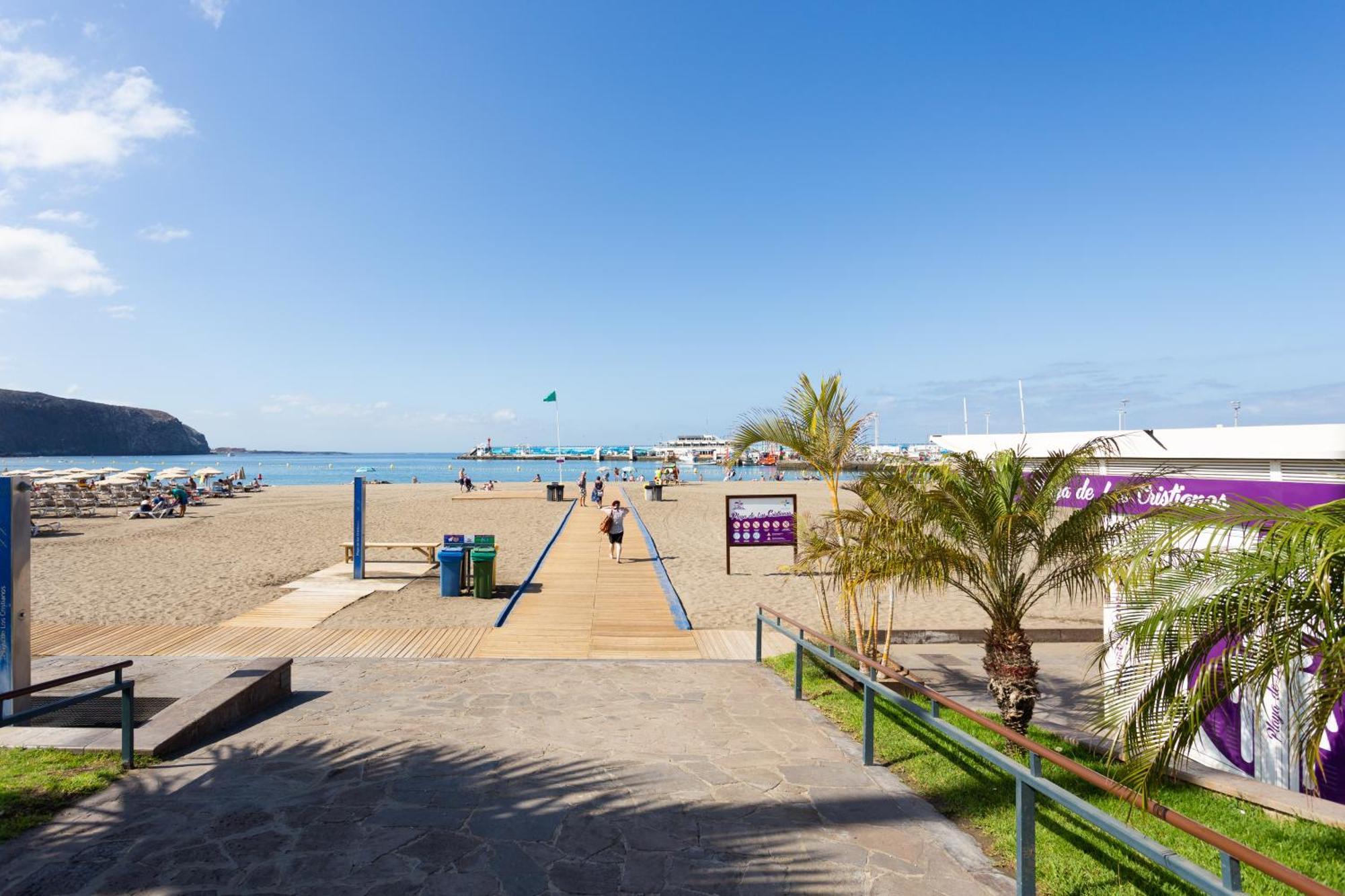 Classbnb - Seafront Studio With Beach View In The Center Of Los Cristianos Los Cristianos  Kültér fotó